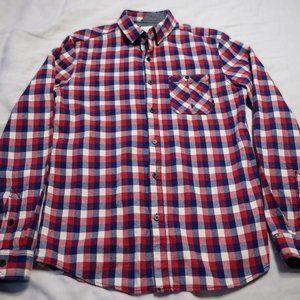 SPLIT Clothing Red, White, & Blue plaid shirt